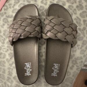 Women's Braided Slide Sandals - Brown